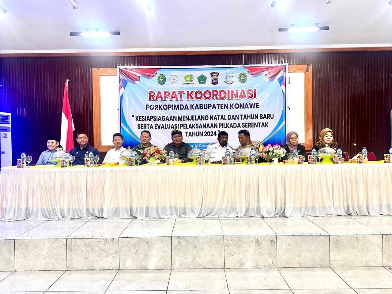 Ketua DPRD Konawe Hadiri Rapat Koordinasi yang Digelar oleh Forkopimda Kabupaten Konawe