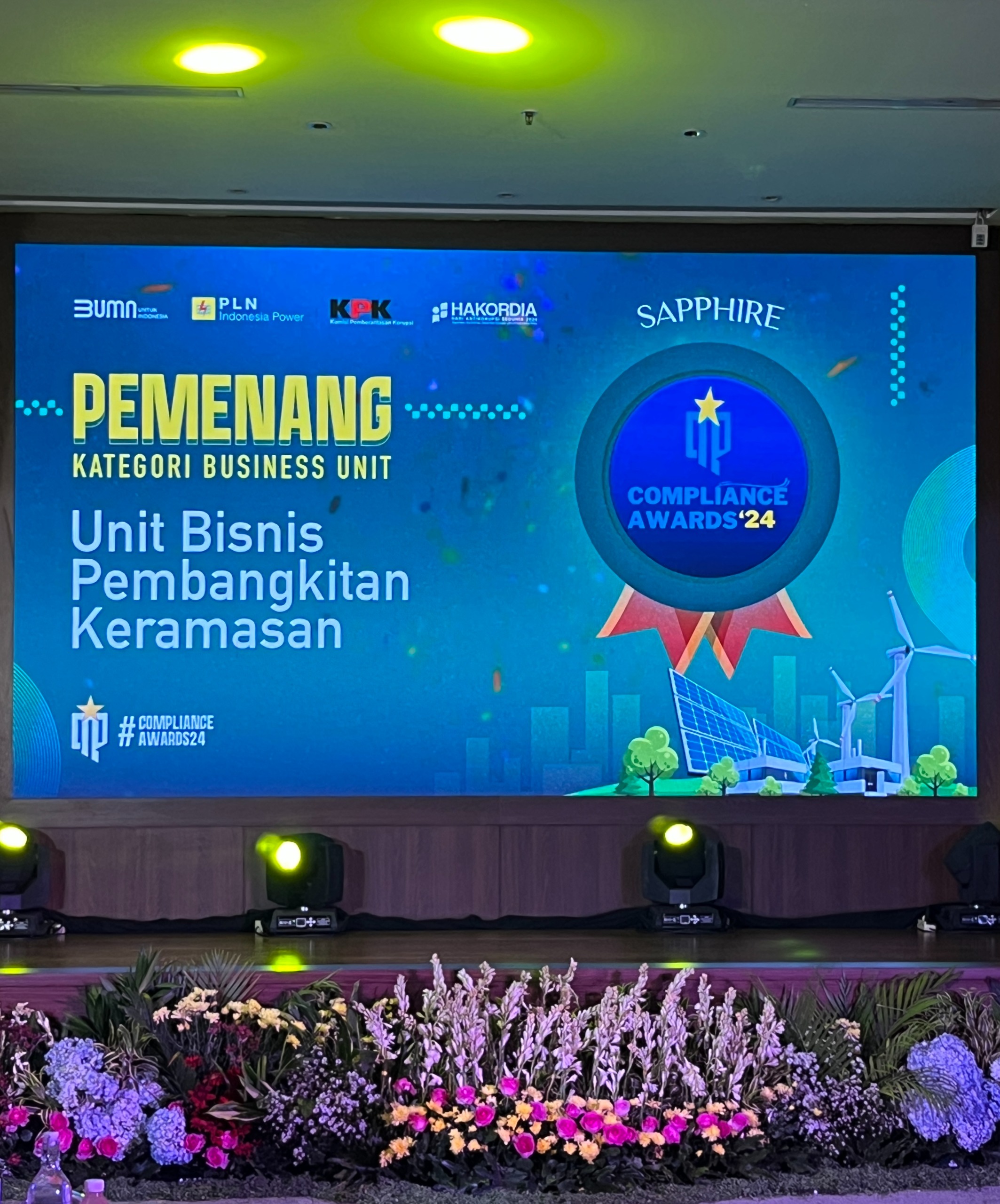 PLN IP UBP Keramasan Dapat Penghargaan Ajang Compliance Award 2024