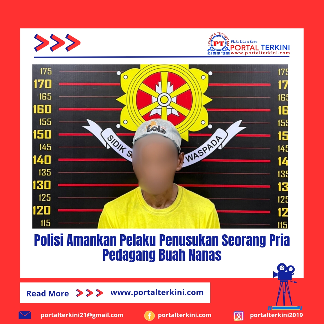 Polisi Amankan Pelaku Penusukan Seorang Pria Pedagang Buah Nanas