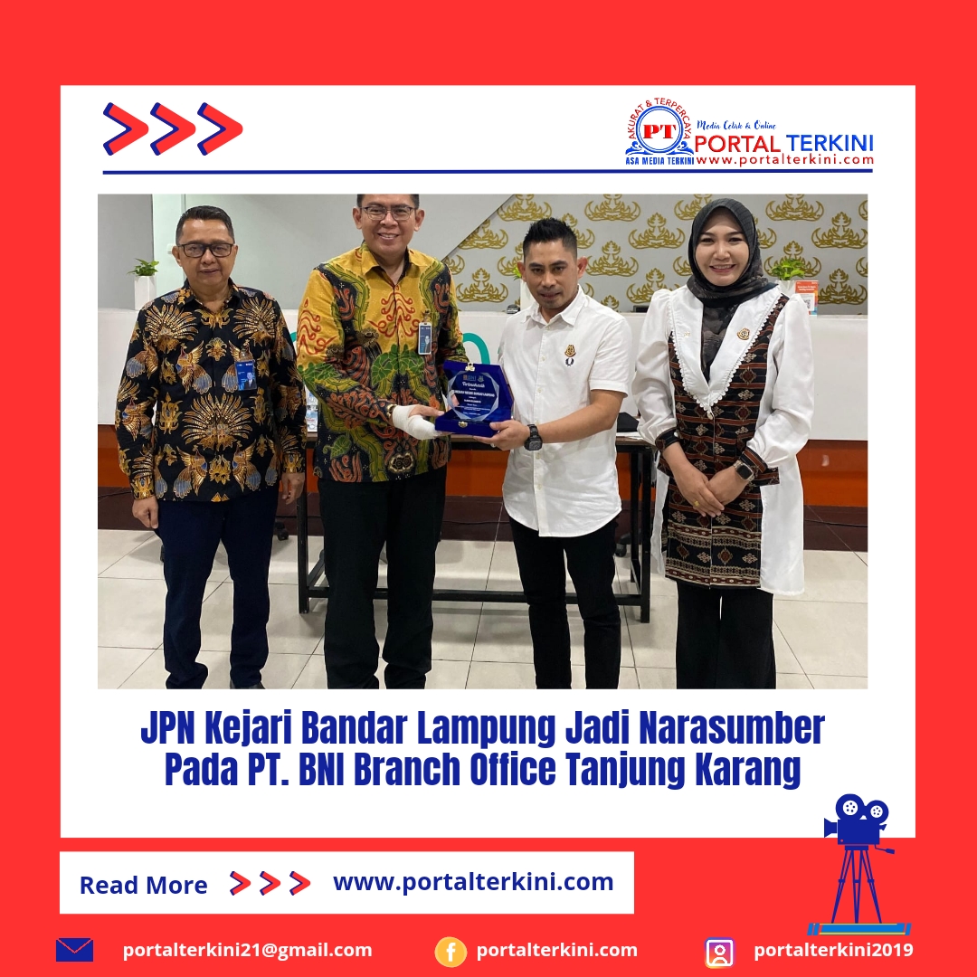 JPN Kejari Bandar Lampung Jadi Narasumber Pada PT. BNI Branch Office Tanjung Karang