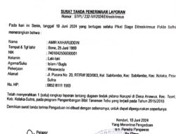 Laporan Dugaan Korupsi pada Program Pengembangan Tanaman Bibit Tebu di Desa Anawua Toari Mandek di Polda Sultra
